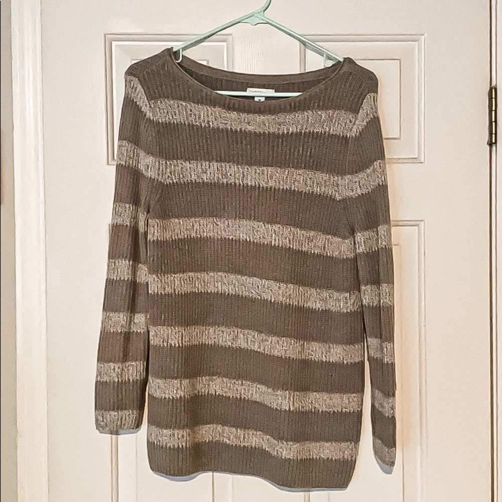Grey striped sweater